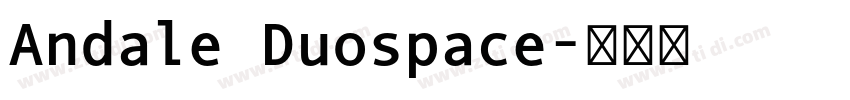 Andale Duospace字体转换